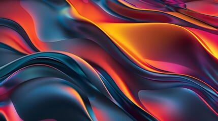 Colorful Wavy Abstract Background with Vibrant Colors