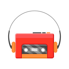 Obraz premium Retro portable audio players and recorders