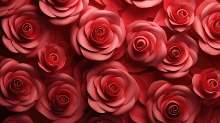 Fototapeta premium Background with 3d blooming rose flowers