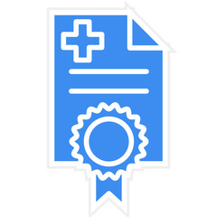 Fototapeta premium Medical Certificate Icon Style