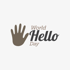 World hello day vector illustration. Lifestyle Day themes design concept with flat style vector illustration. Suitable for greeting card, poster and banner. Suitable for business asset design	