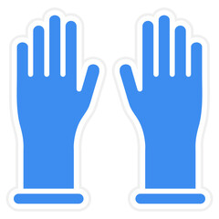 Latex Gloves Icon Style