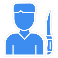 Fototapeta premium Knife Thrower Icon Style