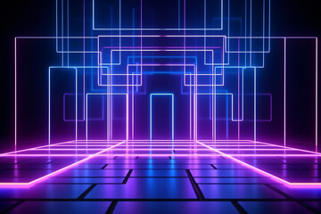 Fototapeta premium neon lights background