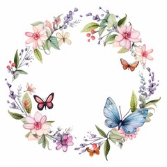 Fototapeta premium Watercolor Floral for design card, postcard and textile, flyer
