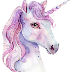 Cute Unicorn Toy Watercolor Artwork