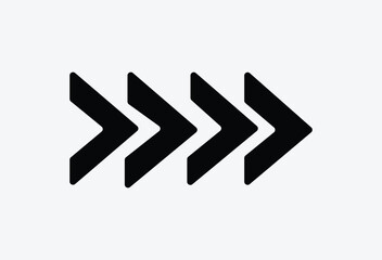 Striped arrow icon in simple style isolated on white background. Click and choice symbol. Vector illustration. Eps file 674.