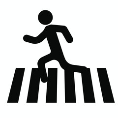 flat style zebra crossing person. Crosswalk icon, human walk crosswalk icon. Pedestrian crossing vector icon Moving Forward Gesture Illustration As A Simple Vector Sign  Trendy Symbol 19