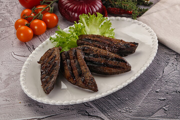 Grilled diet beef liver steak