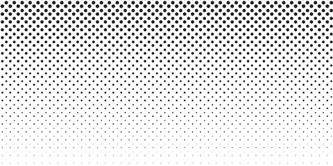 Background with black dots - stock vector Black and white dotted halftone background.Abstract halftone background with wavy surface made of gray dots on white dots halftone - obrazy, fototapety, plakaty