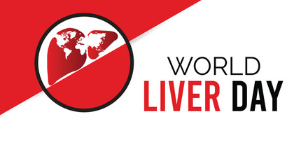 World Liver day observed every year in April. Template for background, banner, card, poster with text inscription.