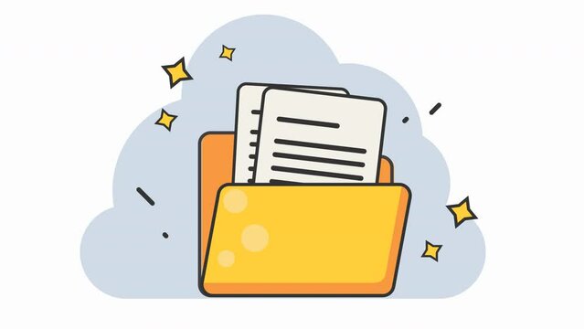 Animation of cloud computing concept