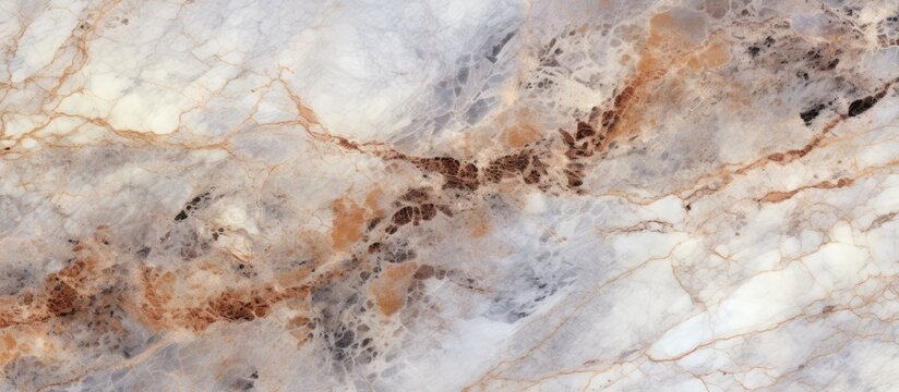 Detailed close-up view of a high-resolution Italian marble surface, showcasing the natural patterns and textures of the polished quartz material.