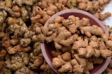View of the gingers on sale in the market
