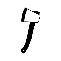 Illustration vector of axe black and white style icon