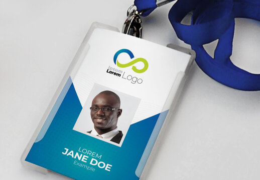 Blue Accent Modern Business Identity Card