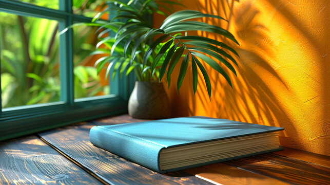 daily planner Resting on Wooden Table by Window