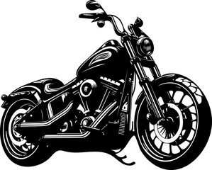 motorcycle on white background