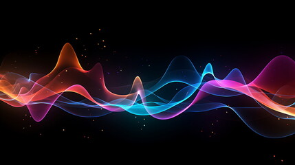 colorful sound wave quantum wavetracing. Generative AI