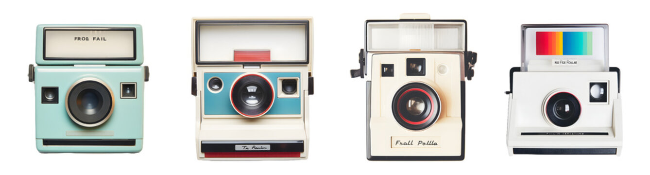 polaroid isolated on a transparent PNG background, white background , Generative Ai