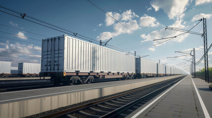 Obraz premium High-speed rail freight transport