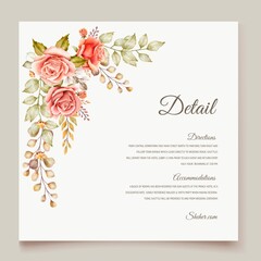 Floral Wedding Invitation Card