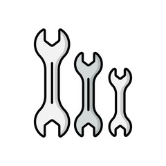 Wrench icon vector stock illustration