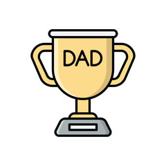 Trophy icon vector stock illustration