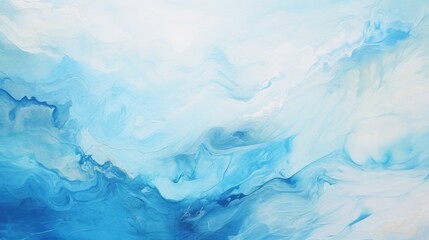 Fototapeta na wymiar Abstract blue and white fluid art painting.