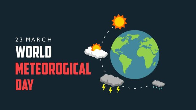 world meteorological day animation video meteorological day concept animated