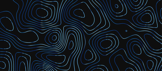 Fototapeta premium Abstract outline topographic contour map background. Dark texture background for your perfect interior. Old paper texture design .geographical map Imitation. 