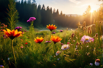 A beautiful nuture view  and some beautiful flower.