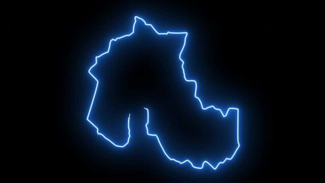map of San Salvador de Jujuy in argentina with glowing neon effect