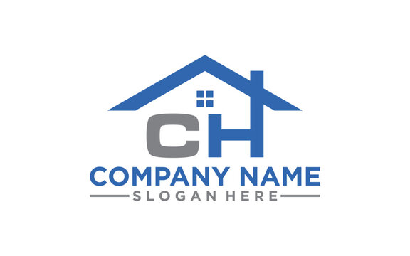 Initial CH house logo real estate company