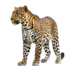 side view of cheetah transparent isolated on white png