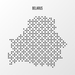 Dotted Map of Belarus Vector Illustration. Modern halftone region isolated white background