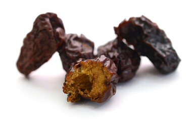 Raisins on a white background - stock photo
