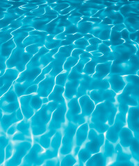 Fototapeta premium Reflection​ on surface​ blue​ water​ for​ background.