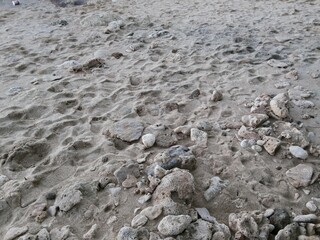 white and fine sand on Wediombo beach, Yogyakarta. Nature background