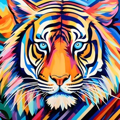 tiger head vector illustration