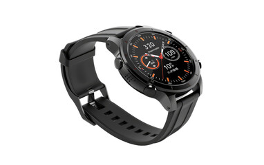 Tech-Enhanced Wristwatch isolated on transparent Background