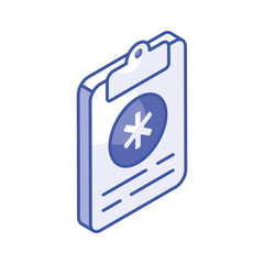 Editable design of Prescription medical, healthcare vector icon