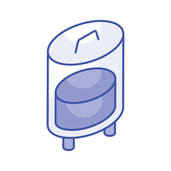 A beautiful icon of drip design in trendy isometric style, up for premium use