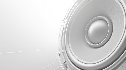 White Banner with Modern Music Speaker 4K Realistic