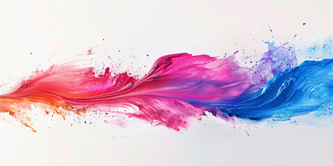 A dynamic brushstroke capturing the artist's energy on a white background