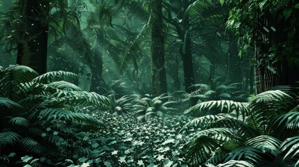 Tropical Evergreen Rain Forest ,snow melt,Rain Forest The nature of various plant species It is...