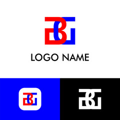 Simple BD logo design. Suitable for : shop, app, office. etc