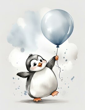 penguin and snow
