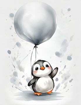 penguin on snow