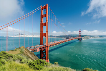 Panoramic view of the Golden Gate Bridge